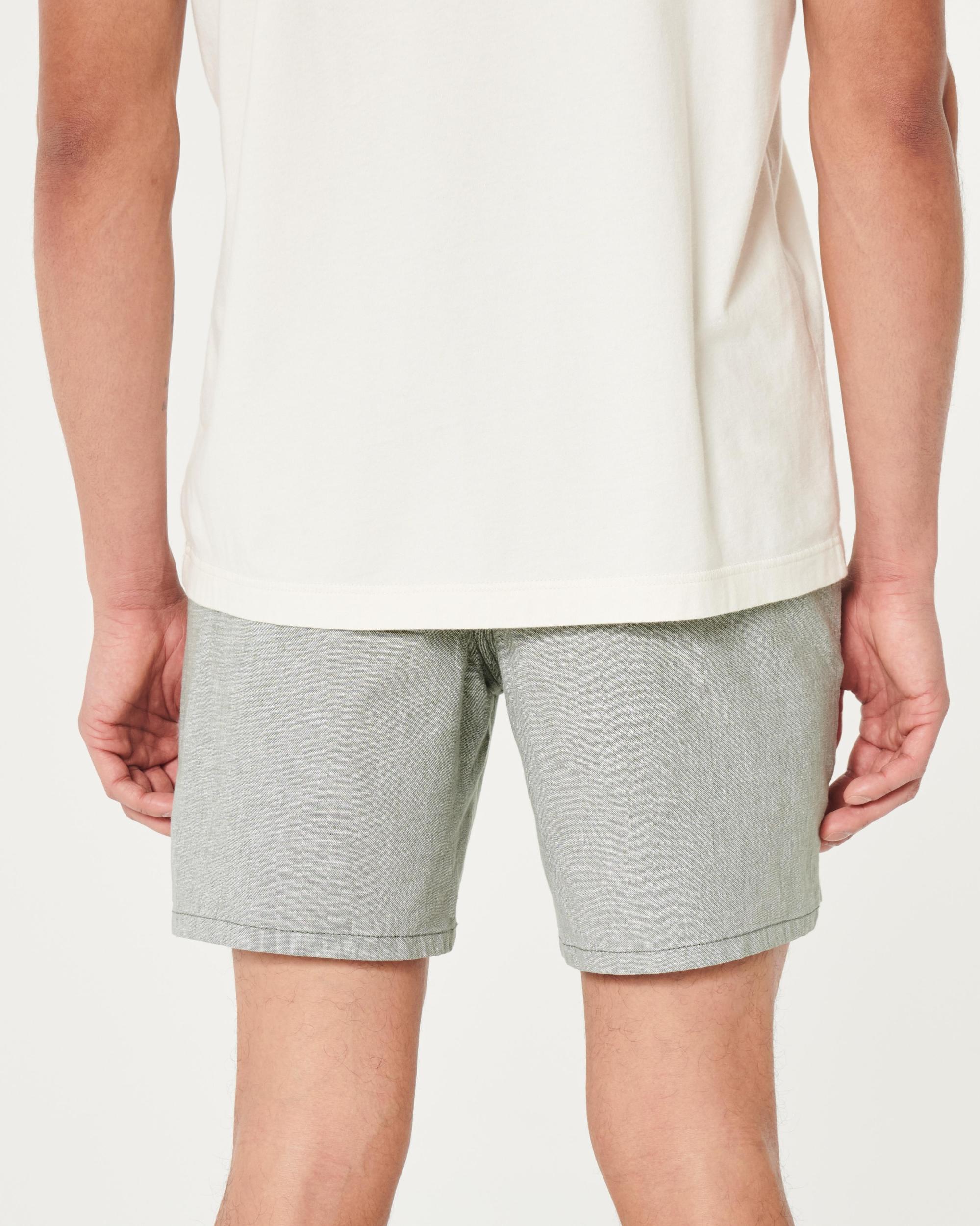 Linen-Blend Jogger Shorts 7" Product Image