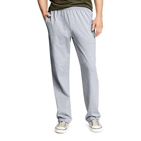 Hanes Essentials Mens Cotton Jersey Pants, 32 Charcoal Heather S Product Image