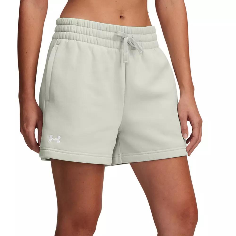 Women's Under Armour Rival Fleece Shorts, Size: Medium, Hydro Green Product Image