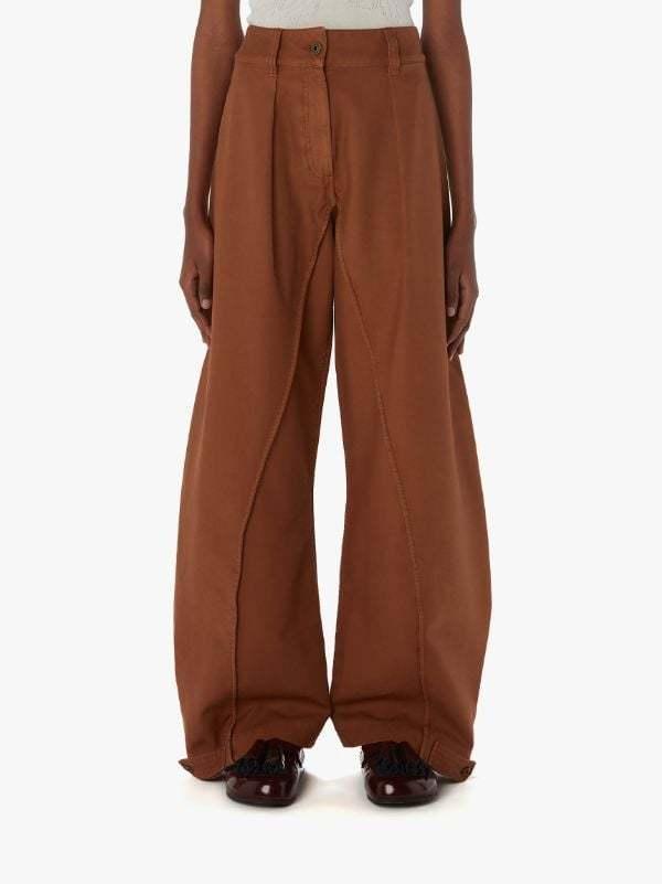JW ANDERSON Pleated Balloon Jeans In Brown Product Image