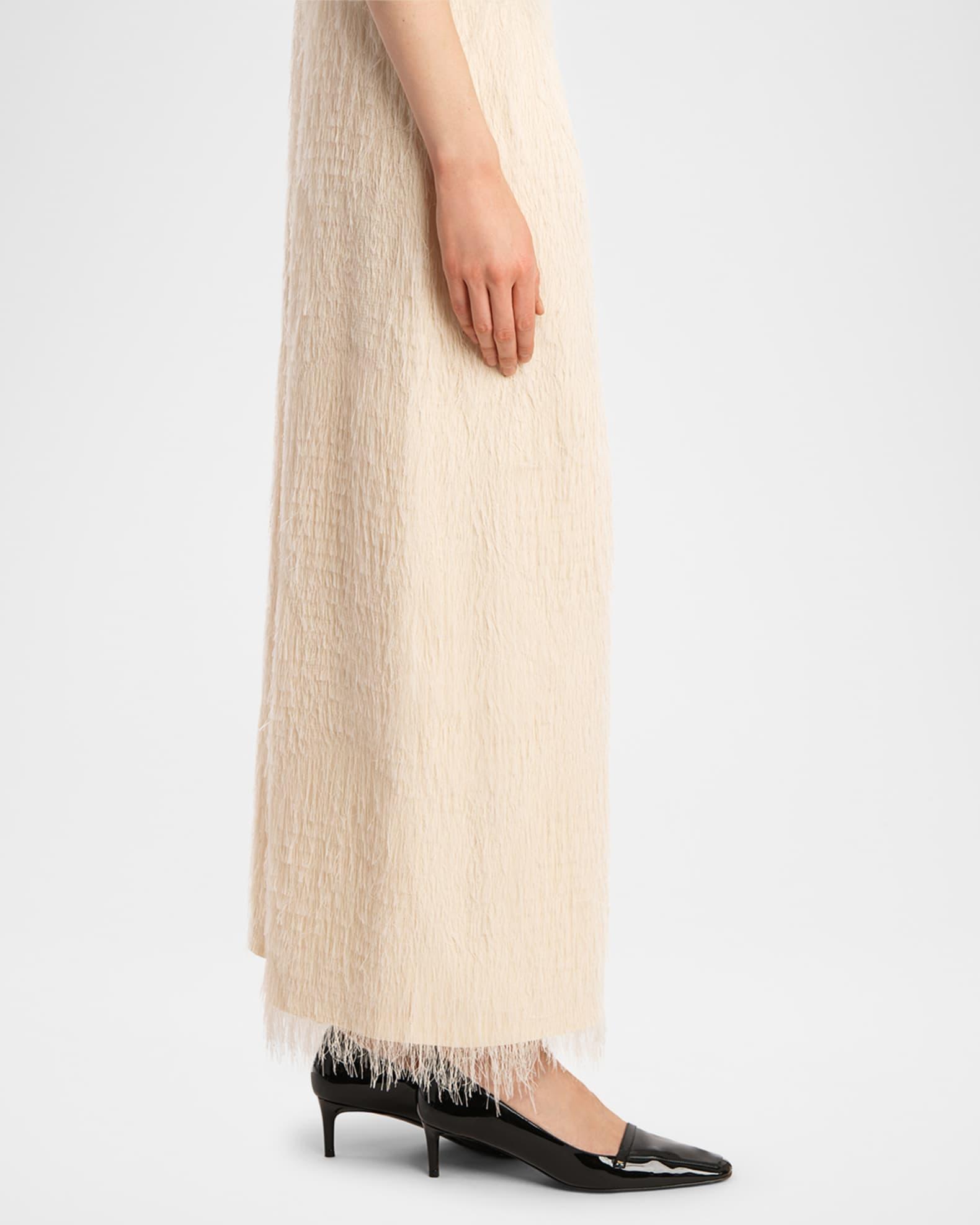 Quinn Fringe Knit Ankle Wrap Skirt Product Image