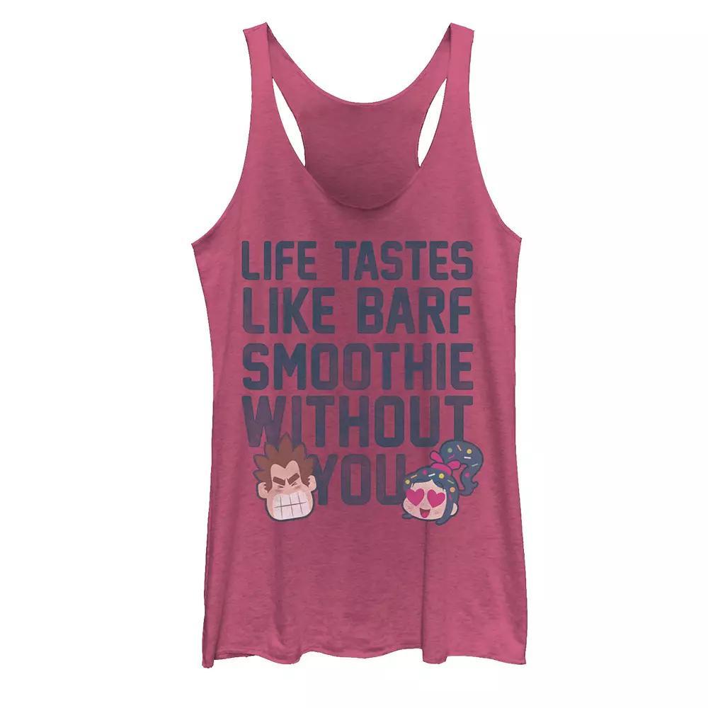 Juniors' Disney's Wreck It Ralph 2 Barf Smoothie Graphic Tank Top, Girl's, Size: XL, Pink Grey Product Image