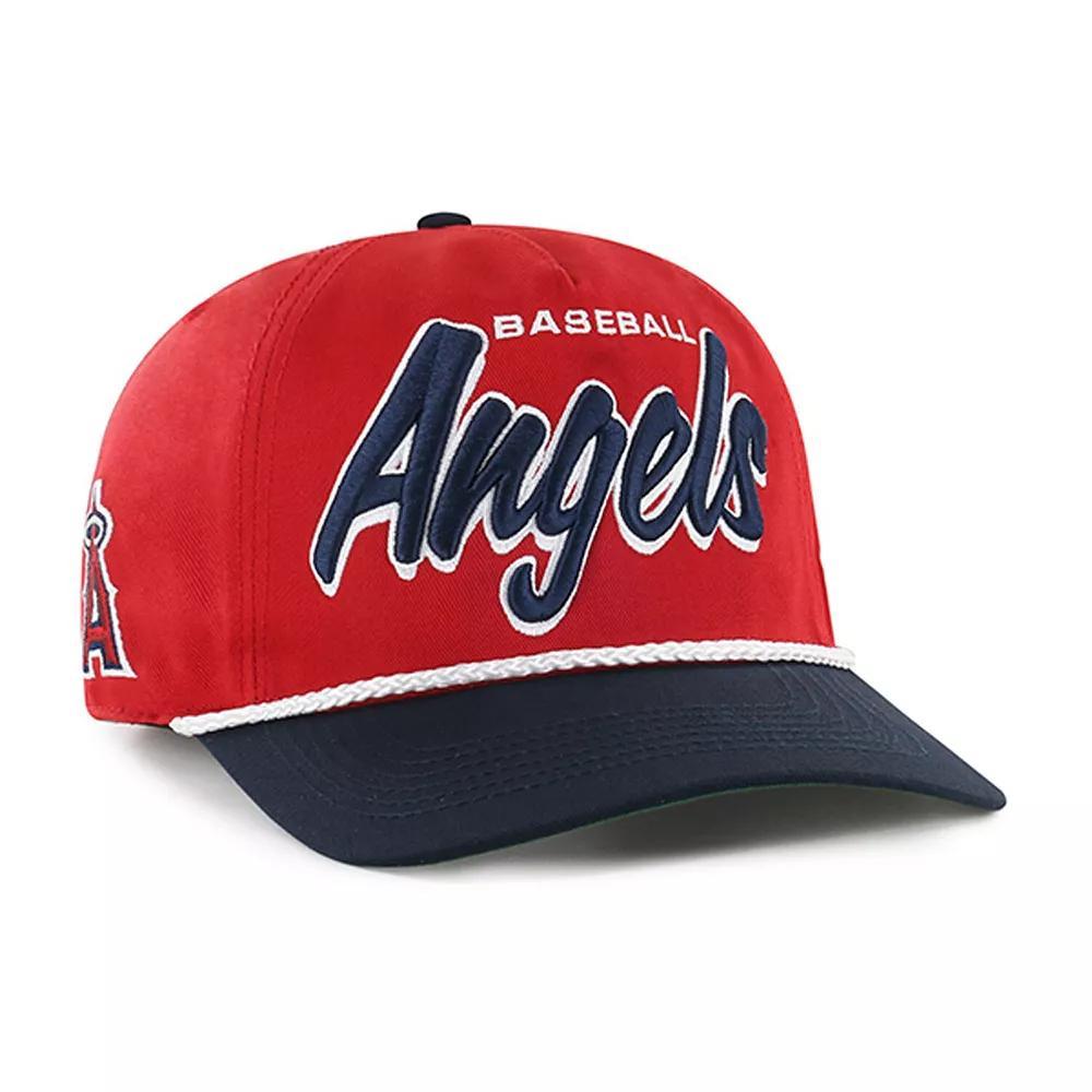 Men's '47 Red Los Angeles Angels Dropshadow Rope Hitch Adjustable Hat Product Image