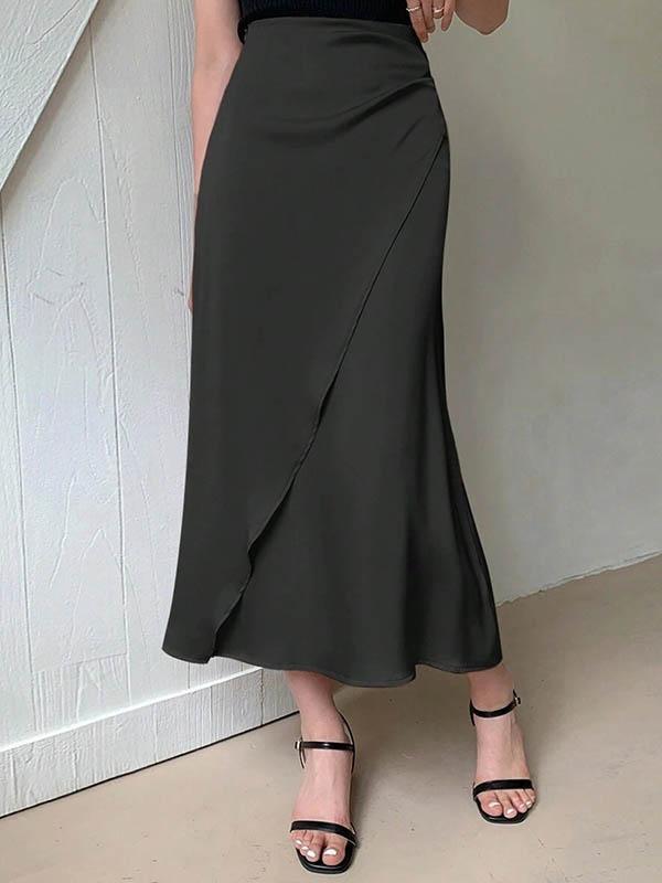 Bodycon Solid Color Skirts Bottoms Product Image
