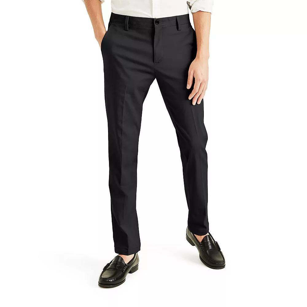 Men's Dockers® Easy Khaki Slim Stretch Flat-Front Pants, Size: 31X30, Black Product Image