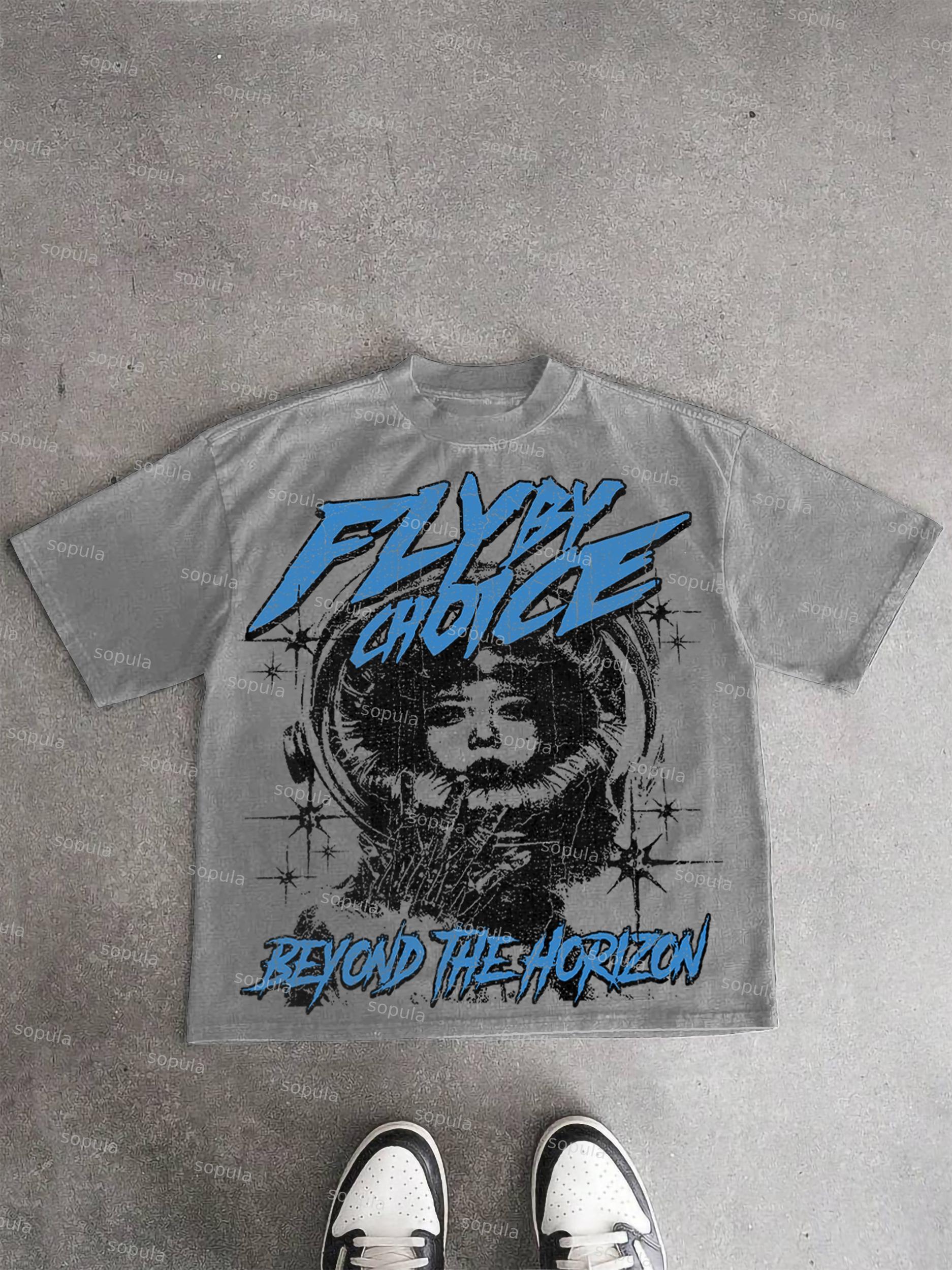 Fly By Choice Print Acid Wash T-shirt Product Image