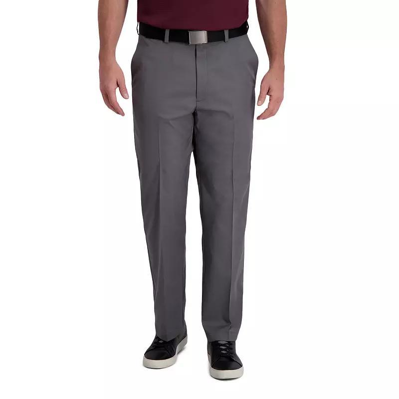 Men's Haggar® Cool Right® Performance Flex Classic-Fit Flat-Front Pants, Size: 36X34, Black Product Image