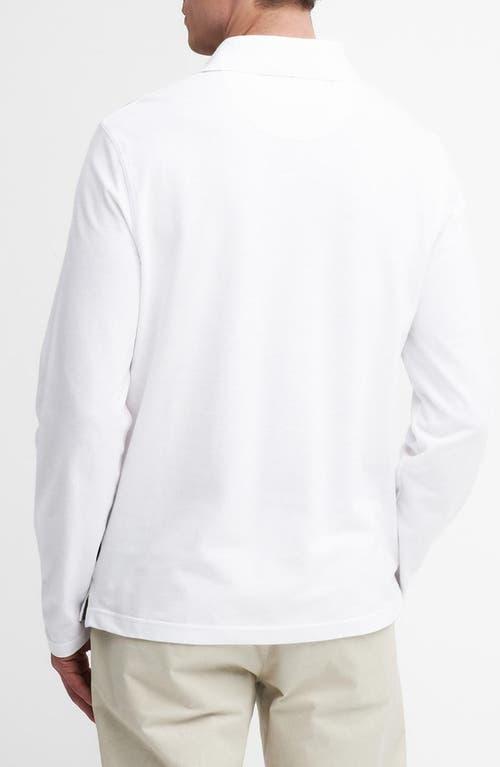 BARBOUR Men's Blaine Tailored-fit Tartan Long-sleeve Polo Shirt In White Product Image