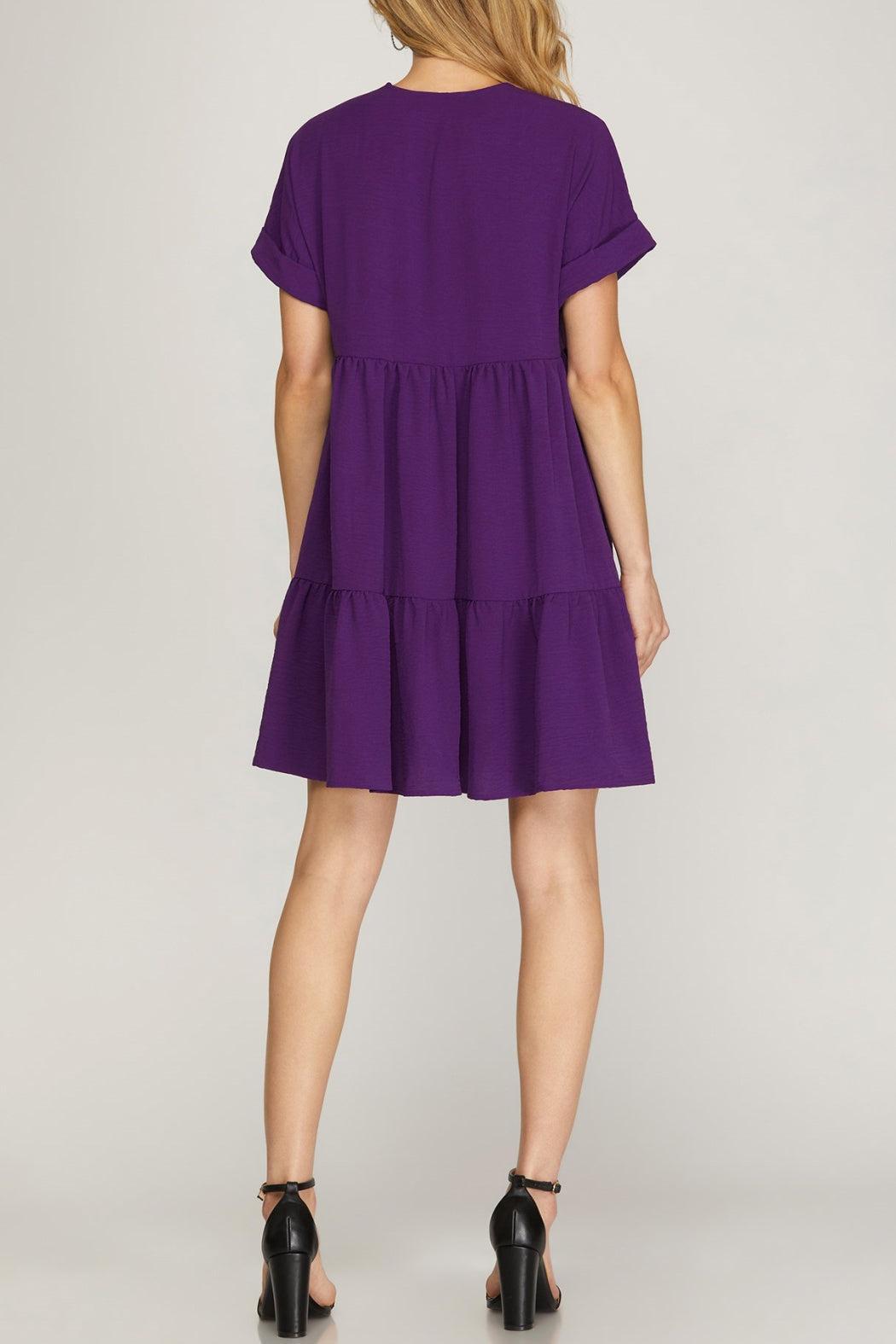 Solid Tiered Dress Product Image