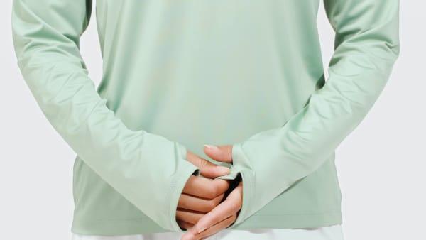 adidas Own the Run Half-Zip Jacket Silver Green M Womens Product Image