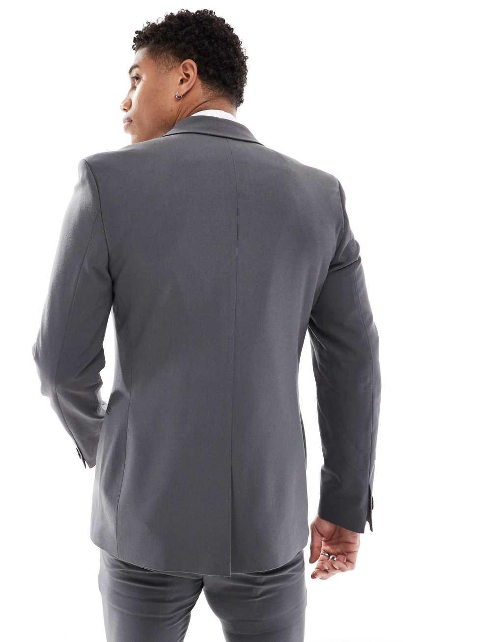ASOS DESIGN super skinny suit jacket in gray Product Image