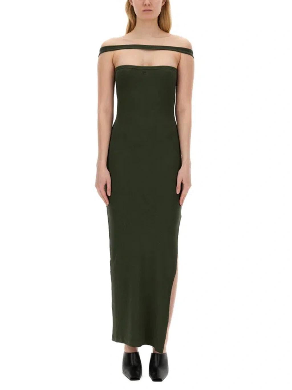 COURRÈGES Courreges Ellipse Mini Dress In Brown Product Image