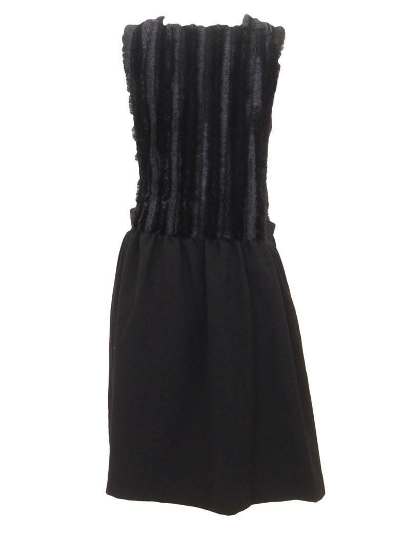 Rose Bleu Fur Top Dress Product Image