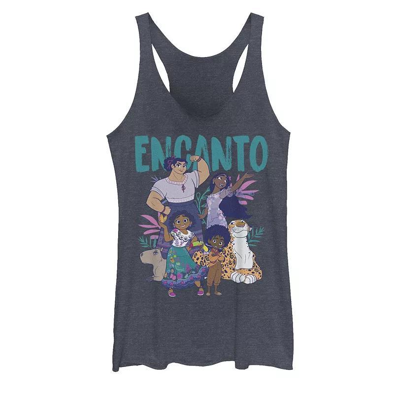 Disney's Encanto Together Group Shot Juniors' Racerback Tank Top, Girl's, Size: XS, Navy Grey Product Image