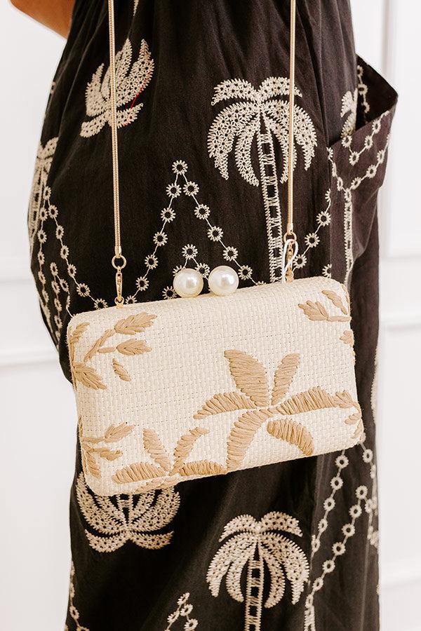 Tropical Dream Raffia Woven Clutch Product Image