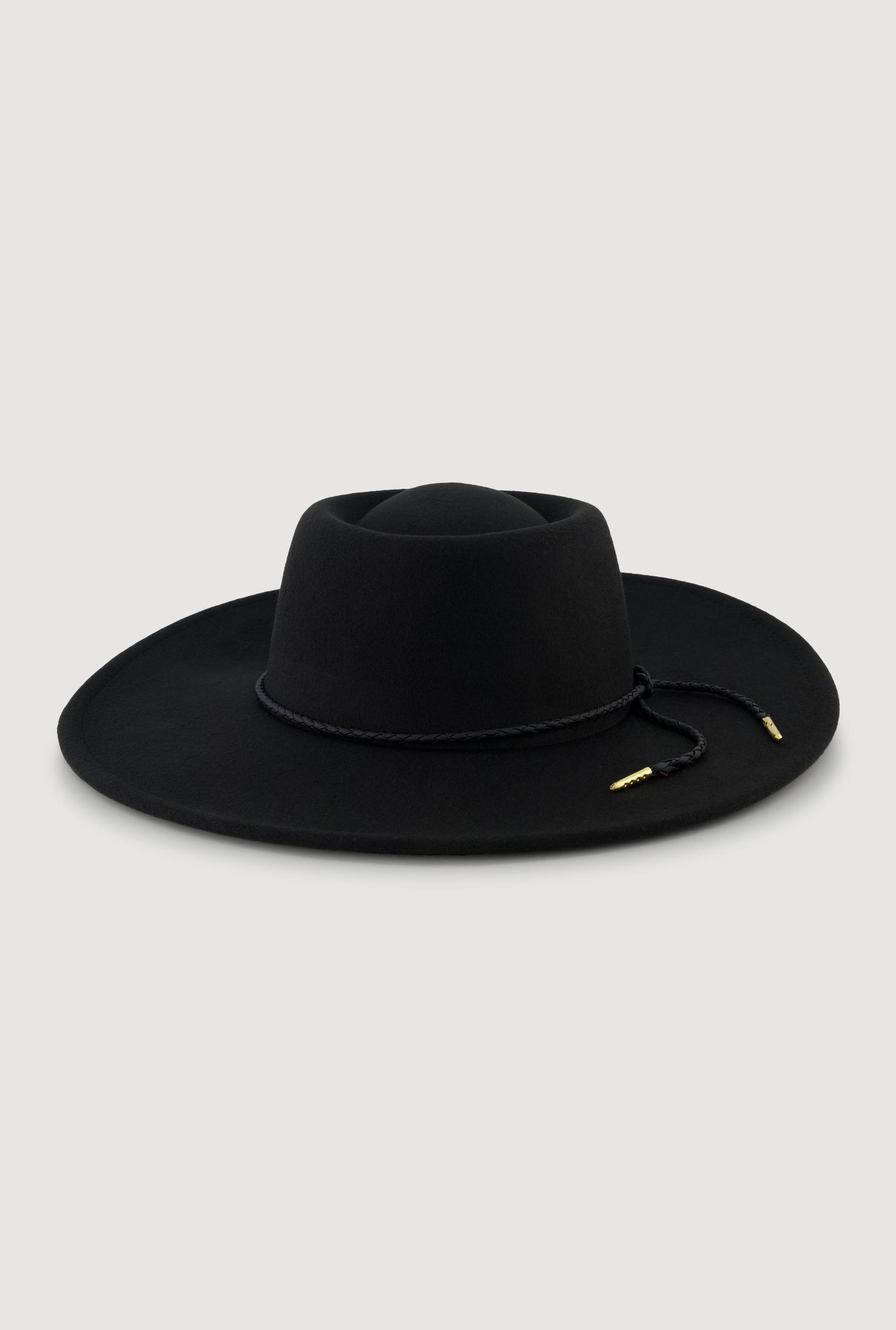 Faux Suede Braided Cord Detail Panama Hat Female Product Image