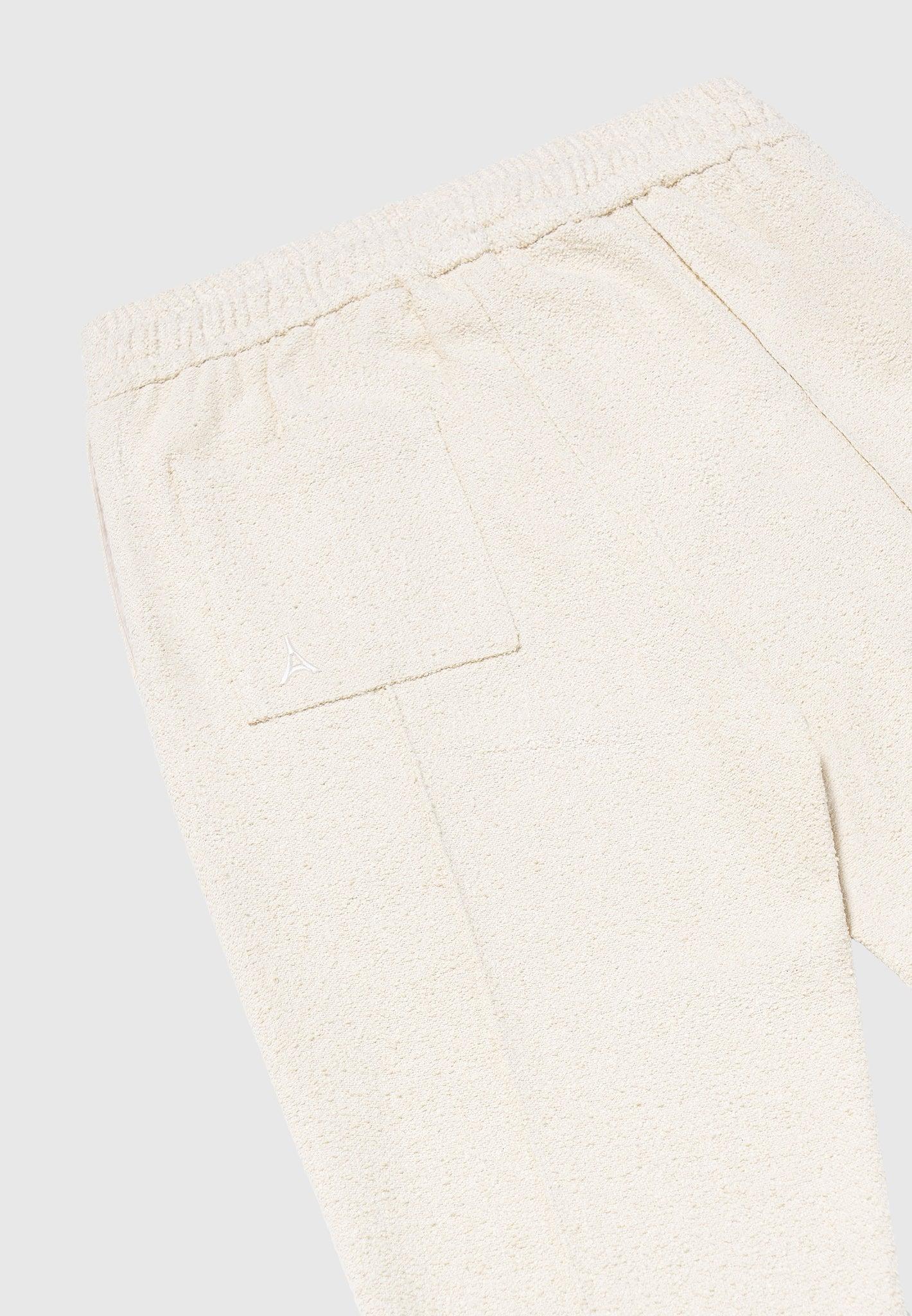 Boucle Pintuck Tapered Trousers - Beige Male Product Image
