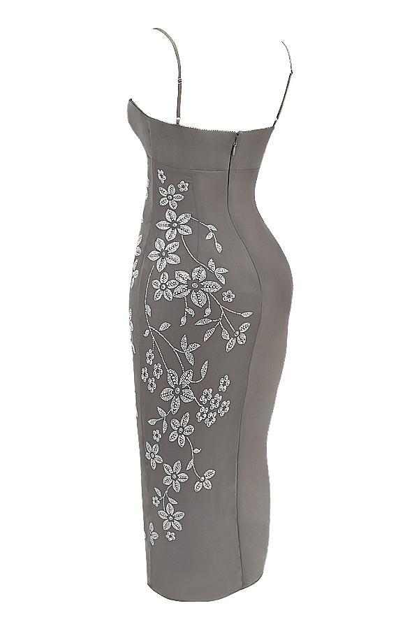 Blanca Smoke Crystal Embellished Midi Dress Product Image