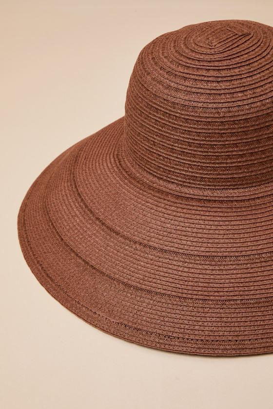 Newport Brown Woven Sun Hat Product Image