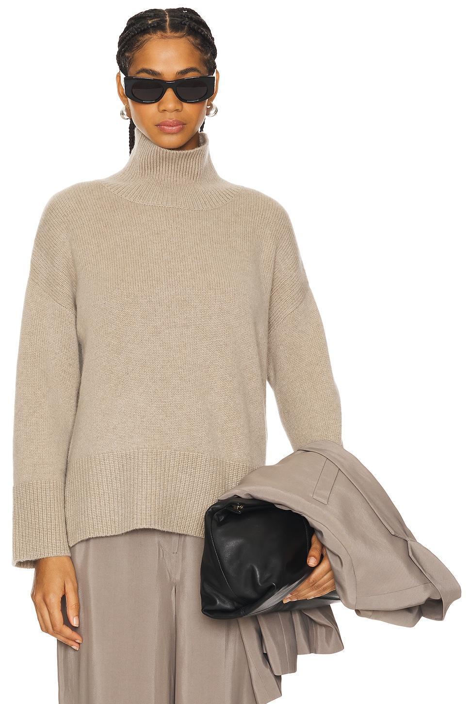 Rina Mock Neck Pullover W. Cashmere Product Image