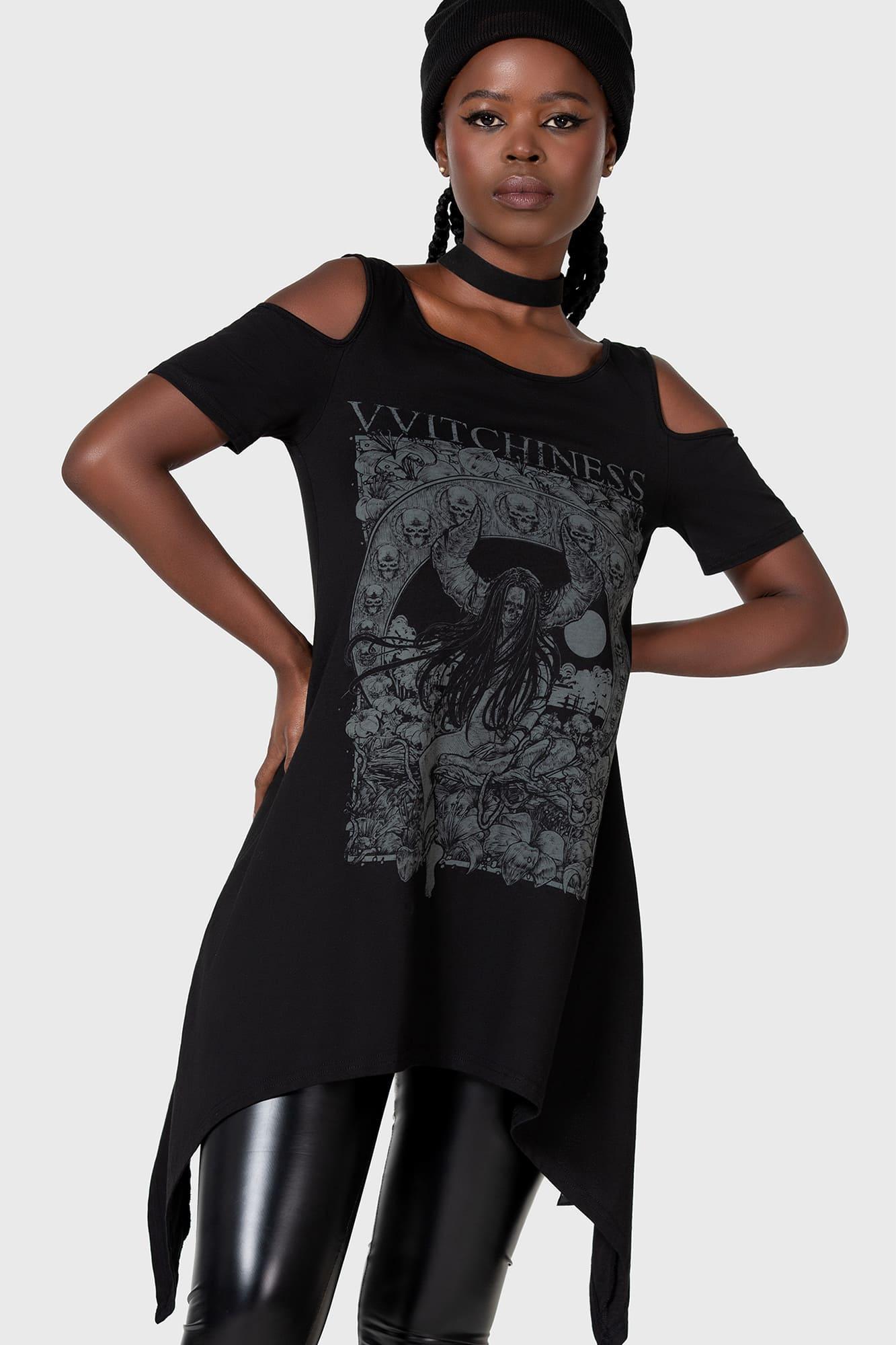 Witchiness Cold Shoulder Top - Resurrect Female Product Image
