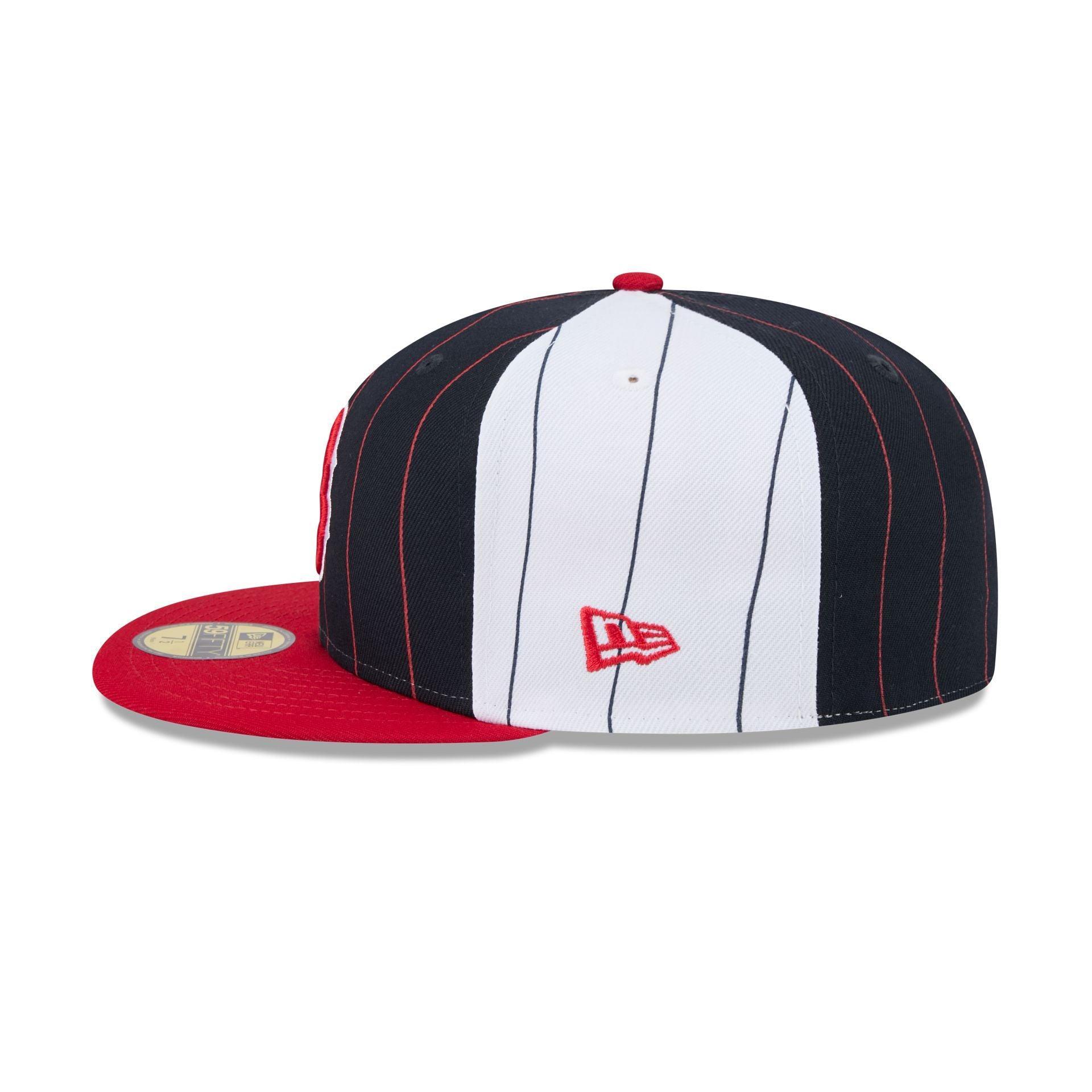 Boston Red Sox Pinstripe League Pin 59FIFTY Fitted Hat Male Product Image