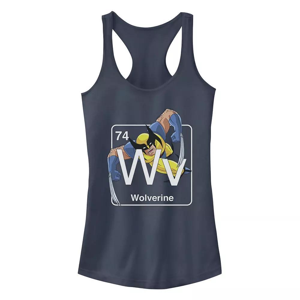 Juniors' Marvel X-Men Wolverine Element Graphic Tank Top, Girl's, Size: XL, Blue Product Image