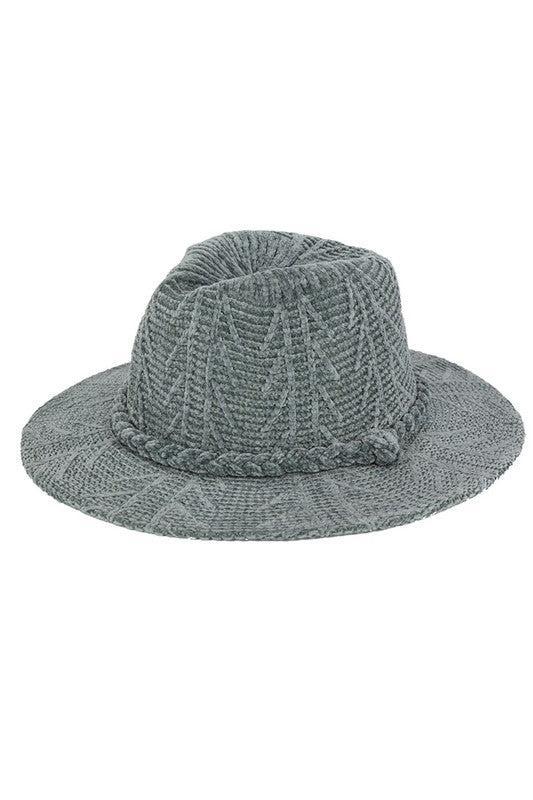 Chenille Patterned Fedora, 3 Colors Product Image