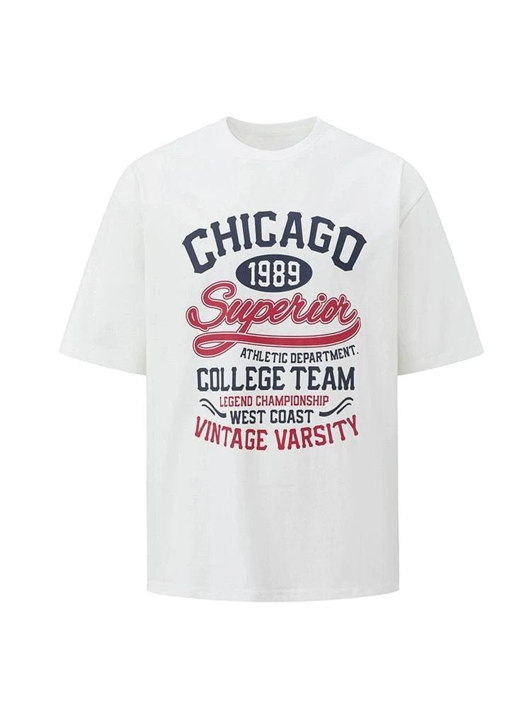 RT No. 18267 WHITE LETTERED CHICAGO SHORT SLEEVE Product Image