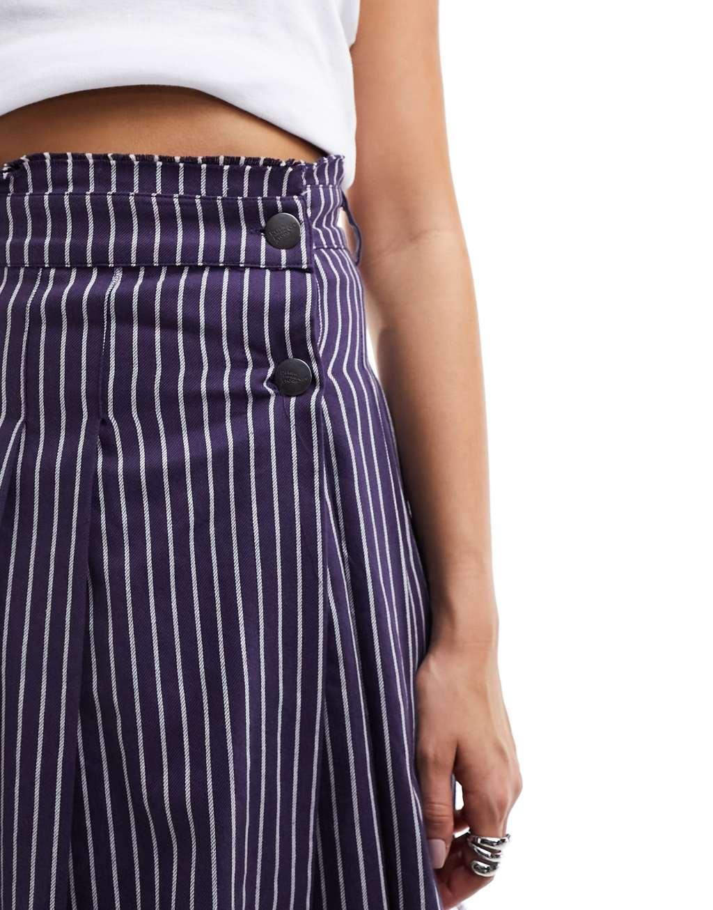Basic Pleasure Mode striped craft mini kilt Product Image