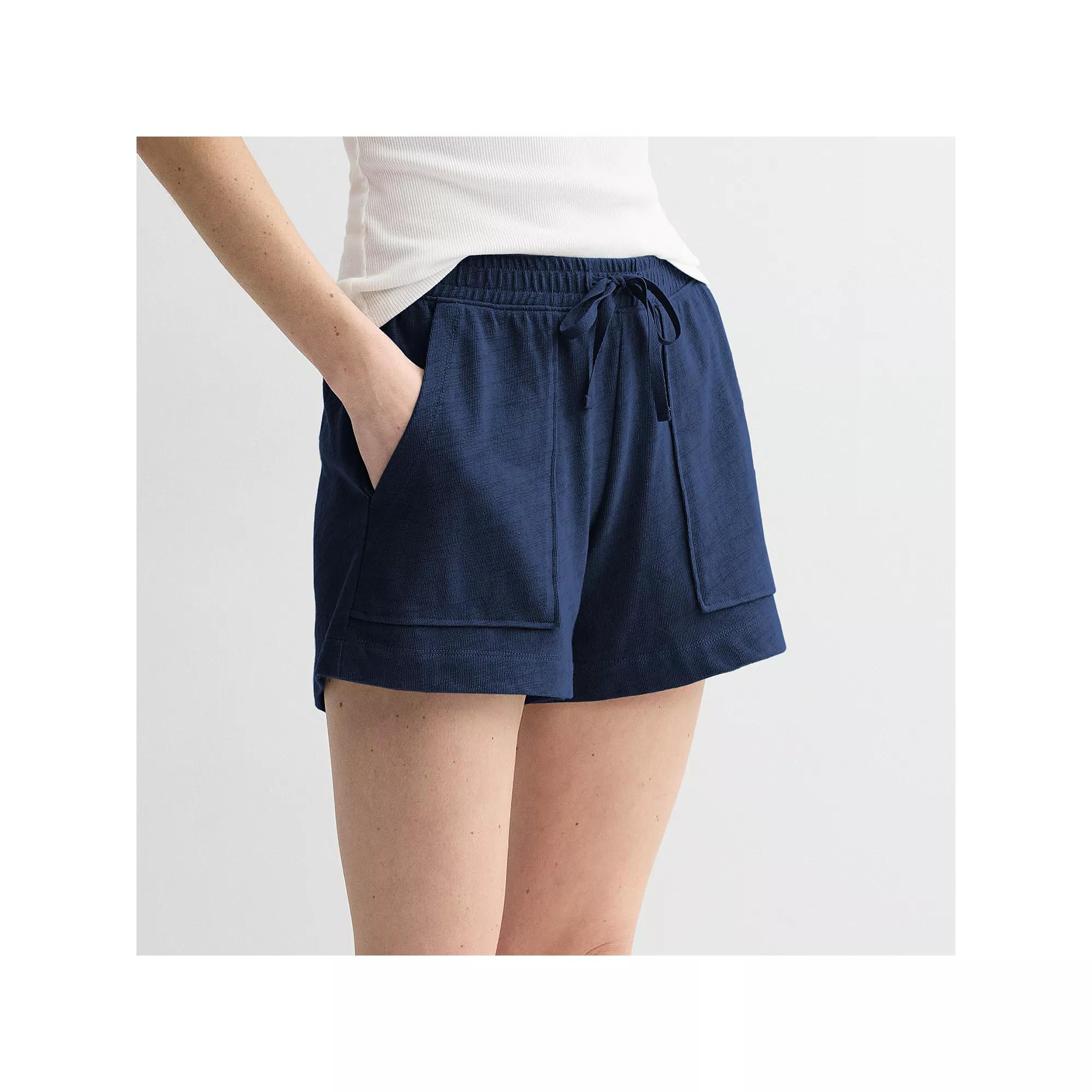Womens Sonoma Goods For Life Easy Knit Midi Shorts Product Image