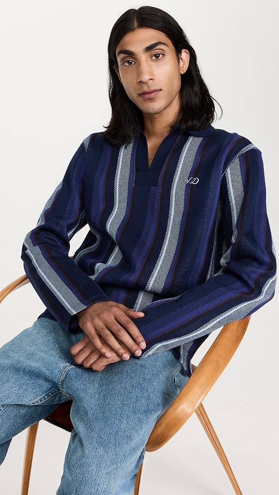 Nicholas Daley Knitted Striped Polo | Shopbop Product Image