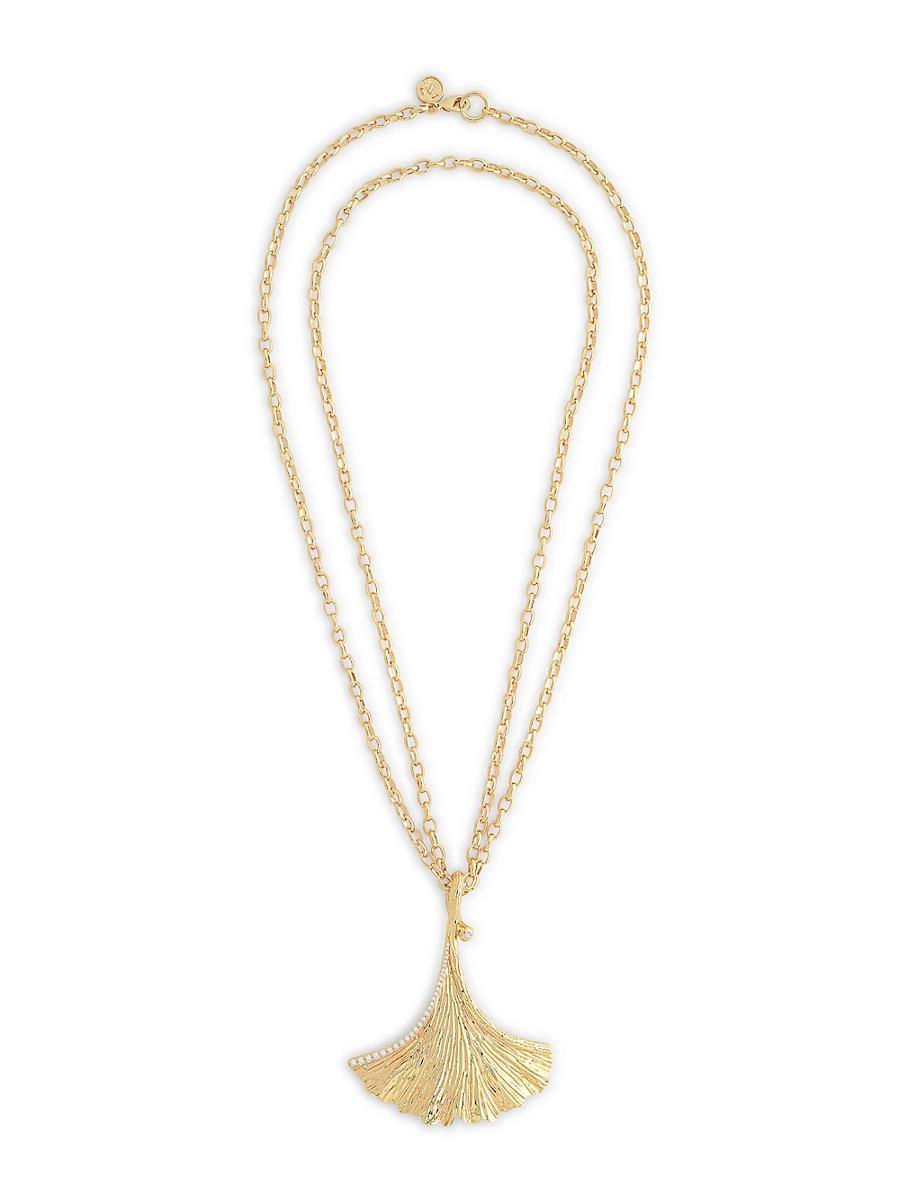 Anabel Aram Gingko Pendant Necklace in 18K Gold Plated, 36 Product Image