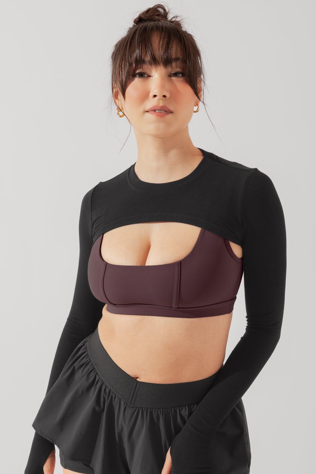 Relevé Ribbed Shrug - Black Product Image