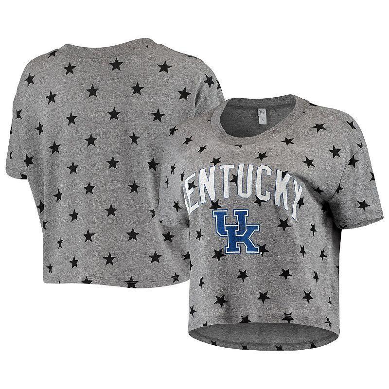 Women's Alternative Apparel Gray Kentucky Wildcats Headliner Stars Cropped Tri-Blend T-Shirt, Size: XS, Grey Product Image