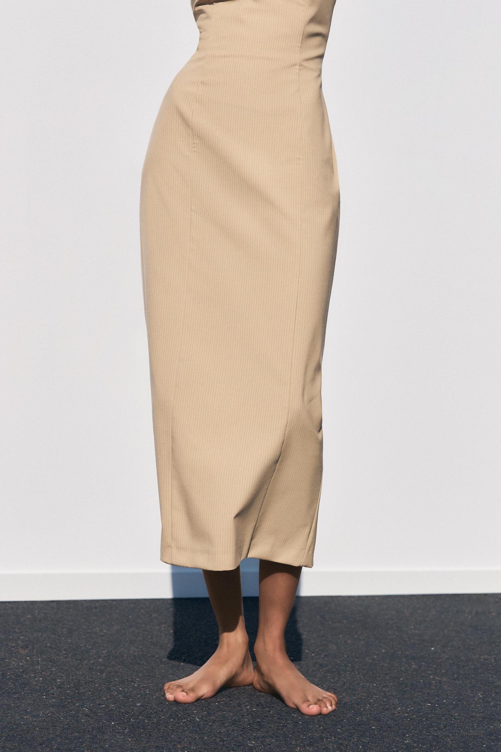 PINSTRIPE MIDI DRESS Product Image