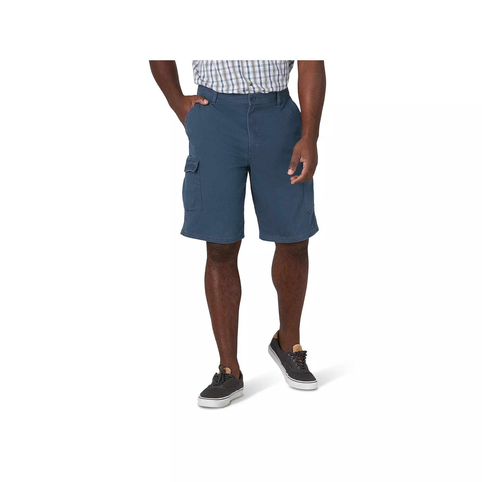 Men's Wrangler 11" Twill Cargo Shorts, Size: 33, Black Navy Product Image