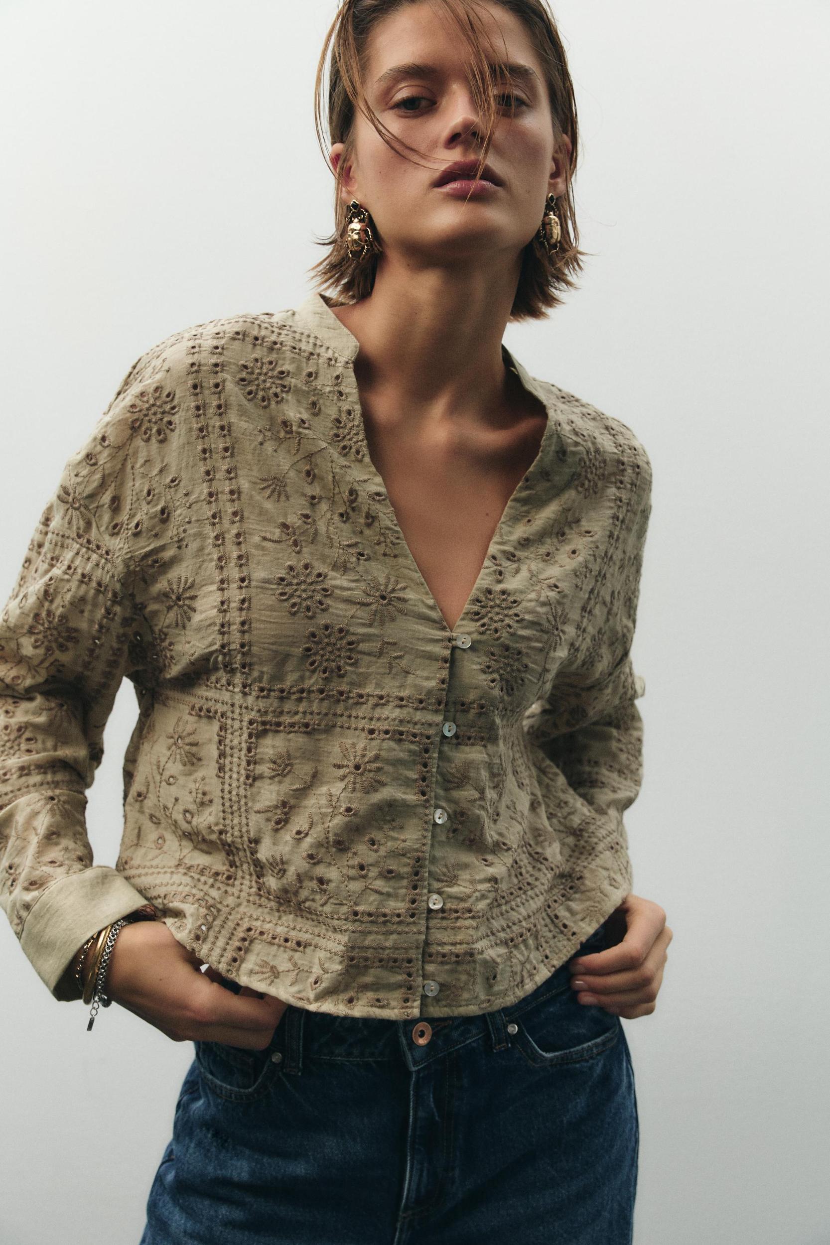 OPENWORK EMBROIDERY SHIRT Product Image