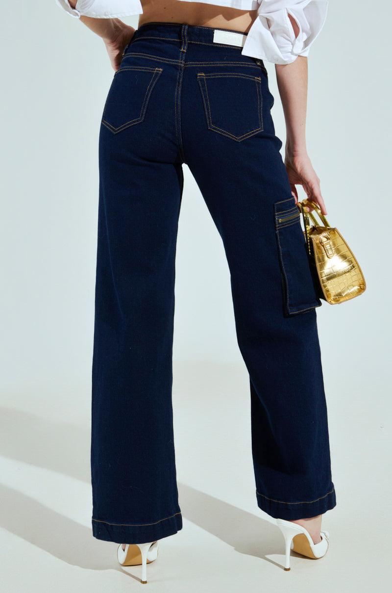 JUST ROCK WITH IT CARGO DENIM PANT Product Image