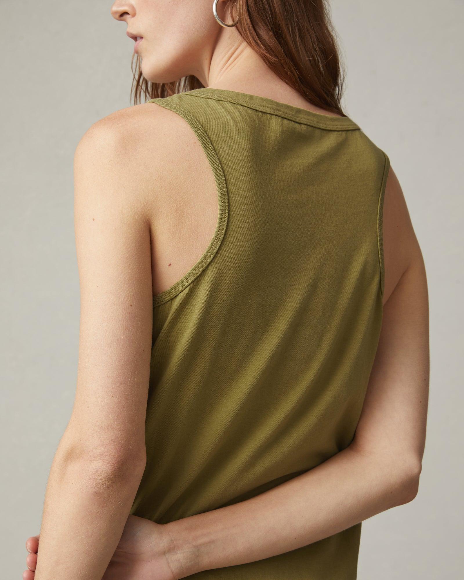 Women's Racer Tank Dress - Peat Moss Female Product Image