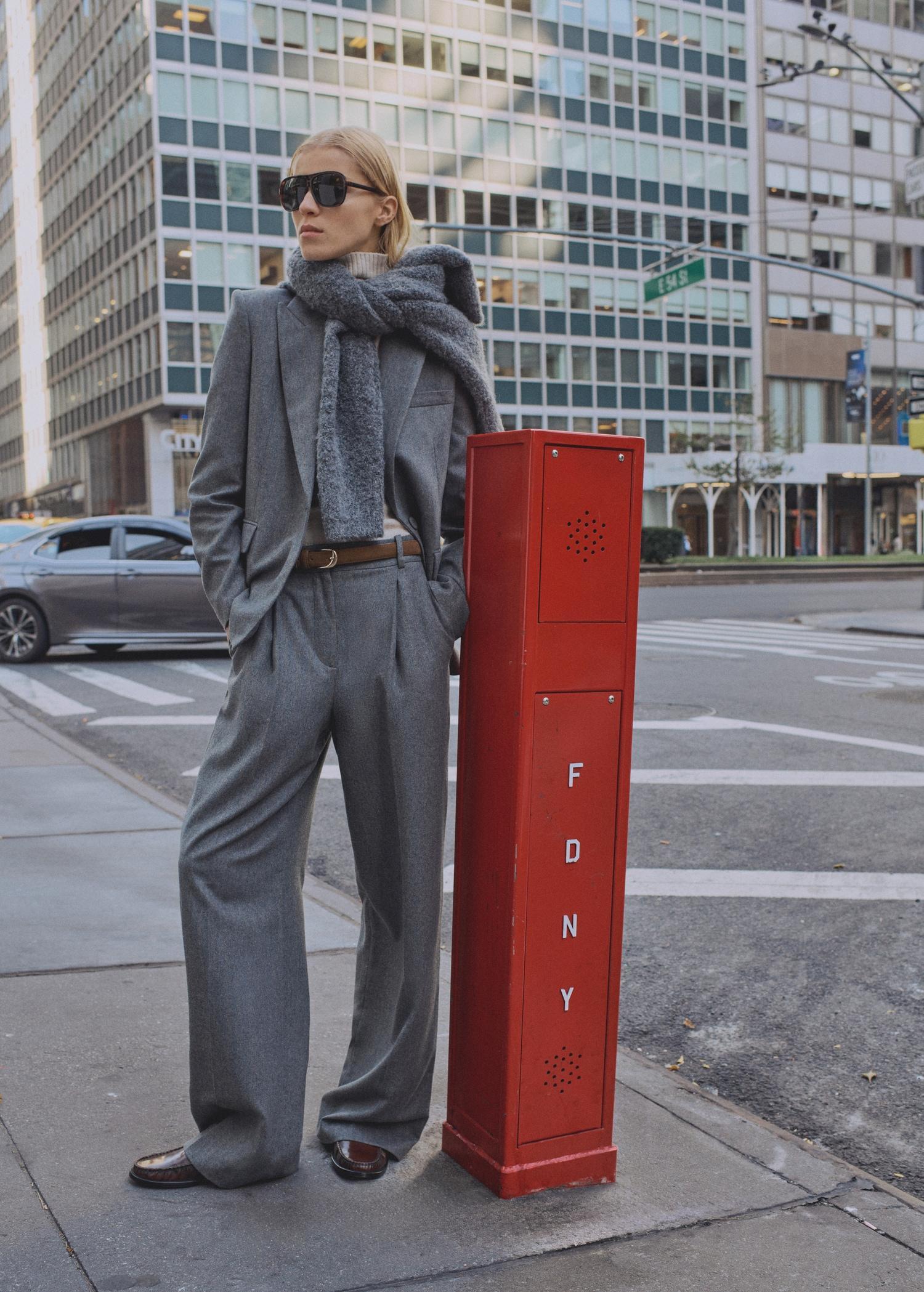 Wool-blend suit pants - Women | MANGO USA Product Image