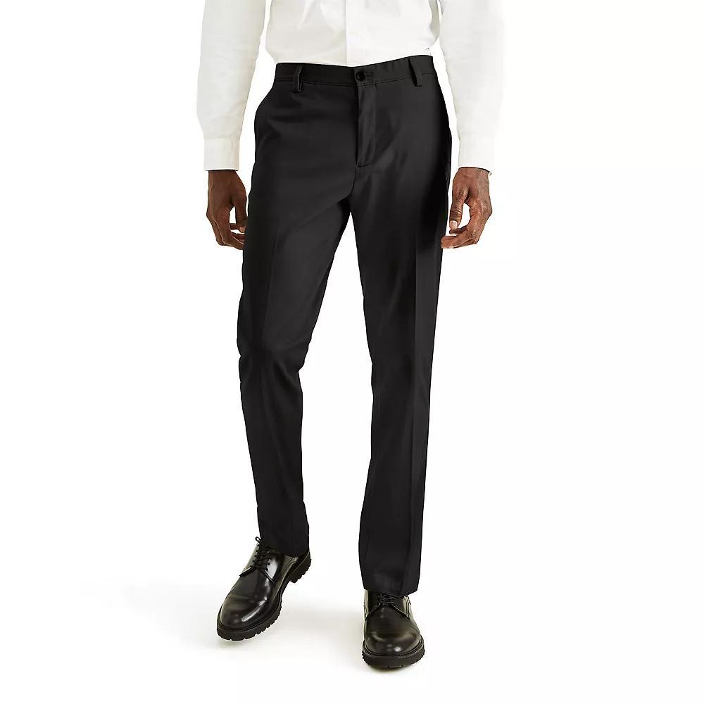 Men's Dockers® Stretch Easy Khaki Straight-Fit Flat-Front Pants, Size: 32 X 32, Black Product Image