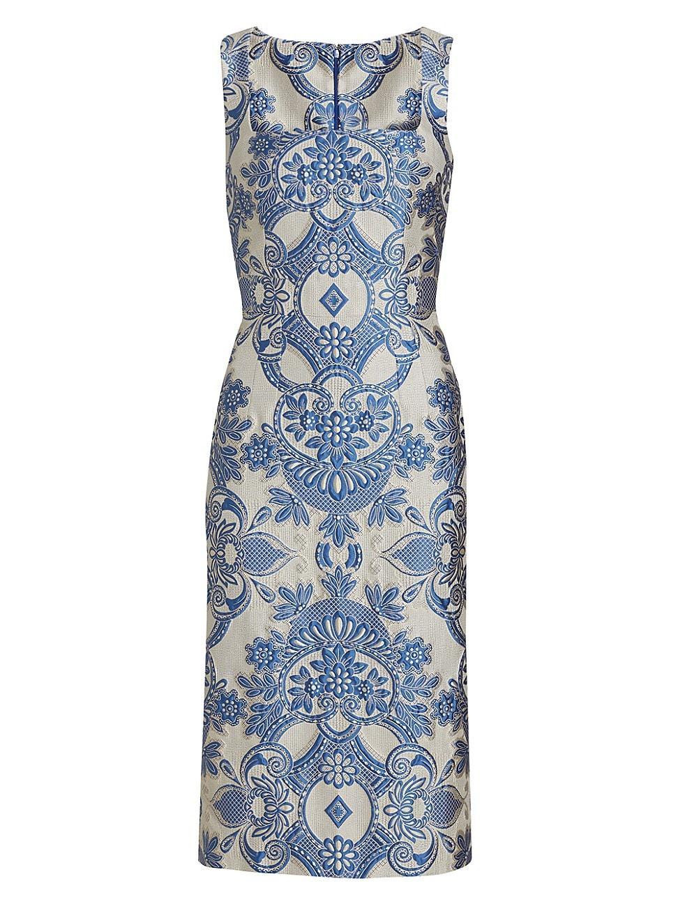 Womens Medallion Lace Sheath Dress Product Image