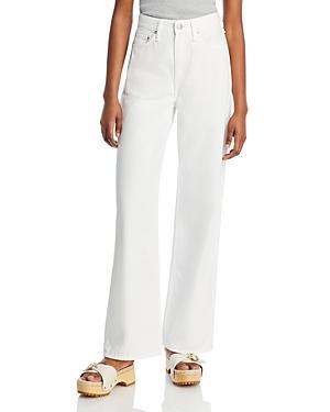 rag & bone Featherweight Logan High Rise Jeans in Optic White Product Image