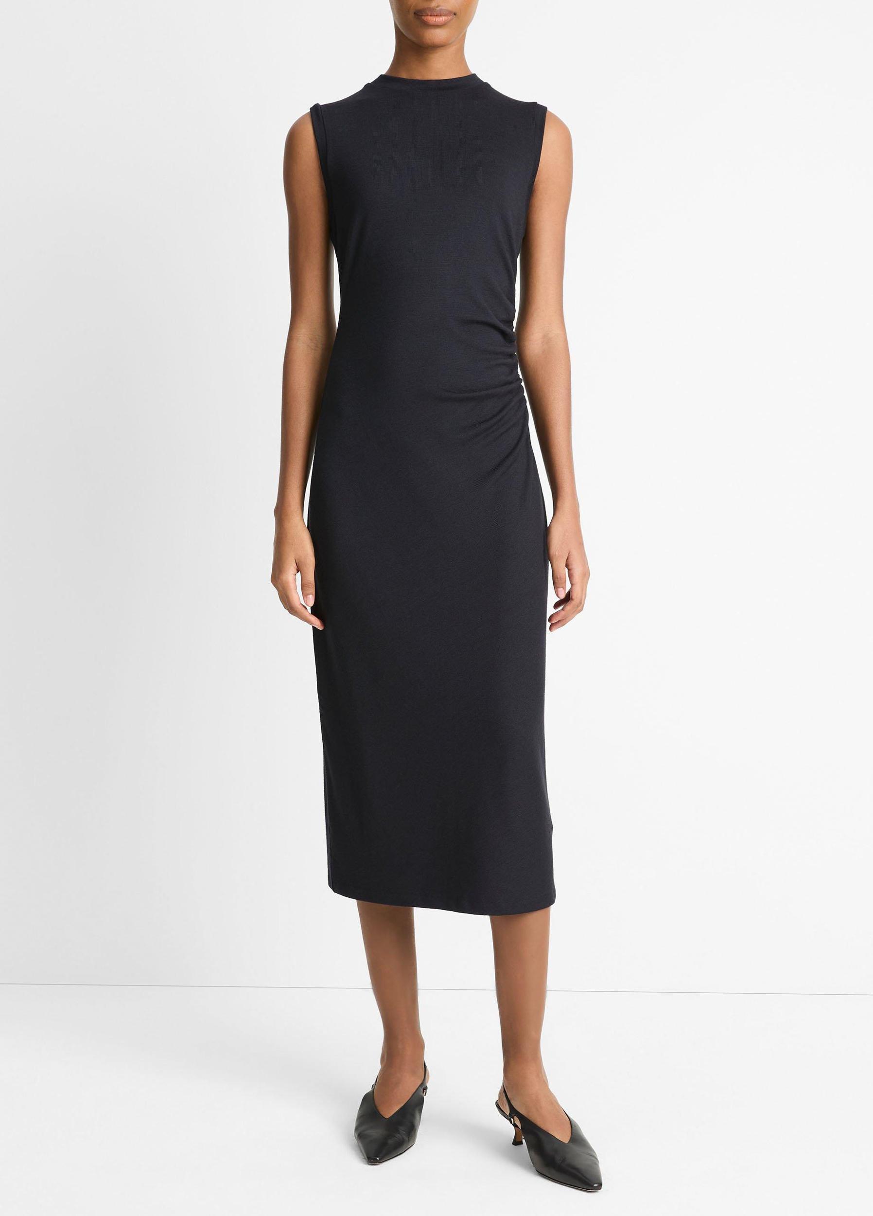Sleeveless Gathered-Waist Dress Product Image