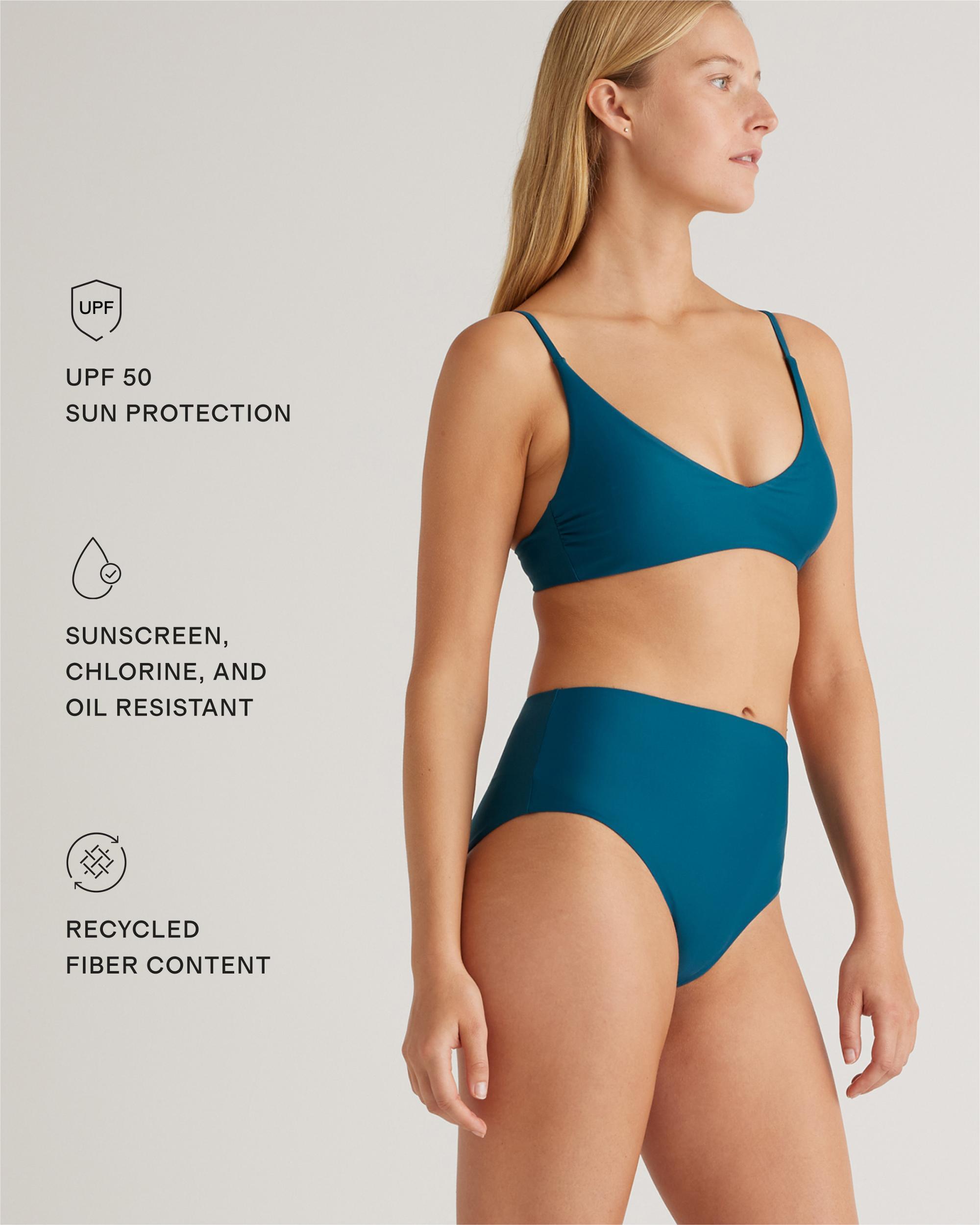Quince | Women's Italian High-Rise Bikini Bottom Size XL, 78% Recycled Polyamide, 22% Spandex Product Image