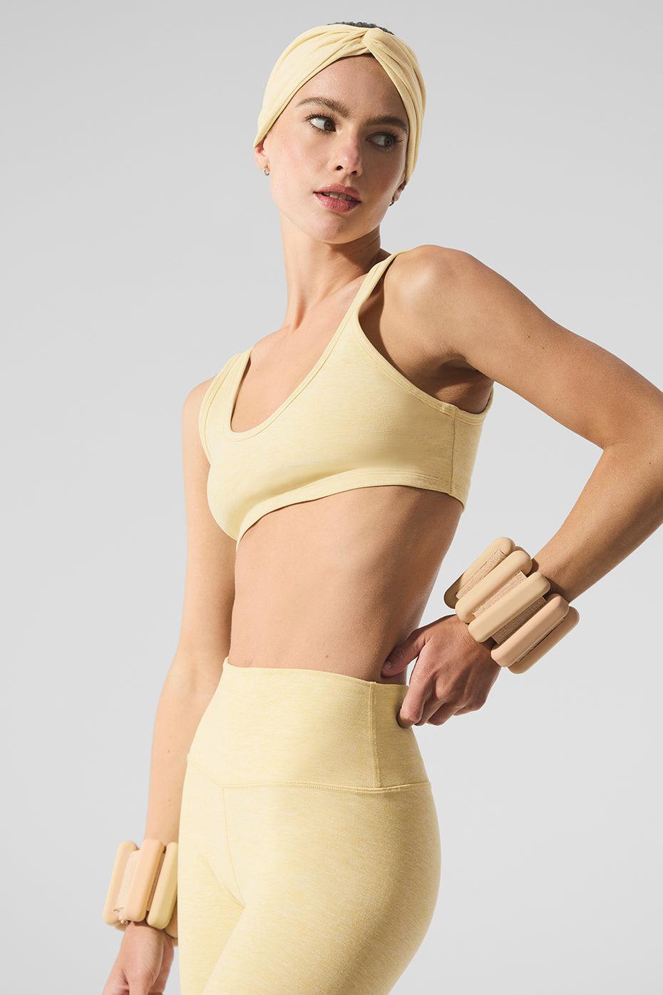 Alosoft Center Stage Bra - Warm Butter Heather Product Image