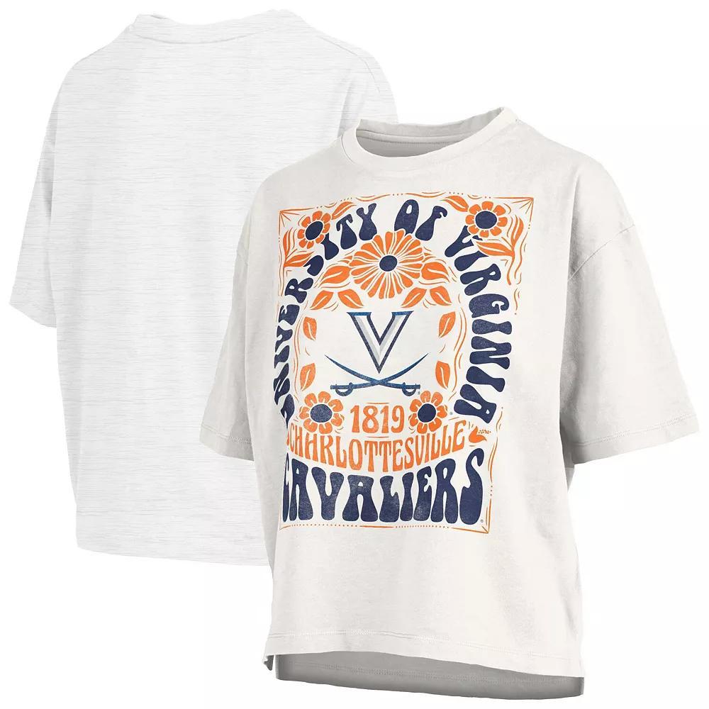 Women's Pressbox White Virginia Cavaliers Harmony Oversized T-Shirt, Size: Small Product Image
