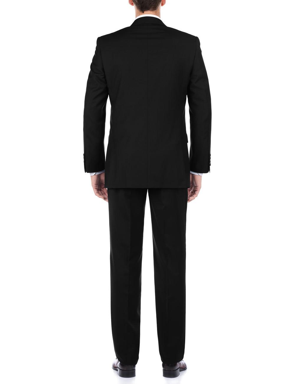 (34R, 38L, 42R, 44R) Regular Fit 2 Piece Black Suit Product Image