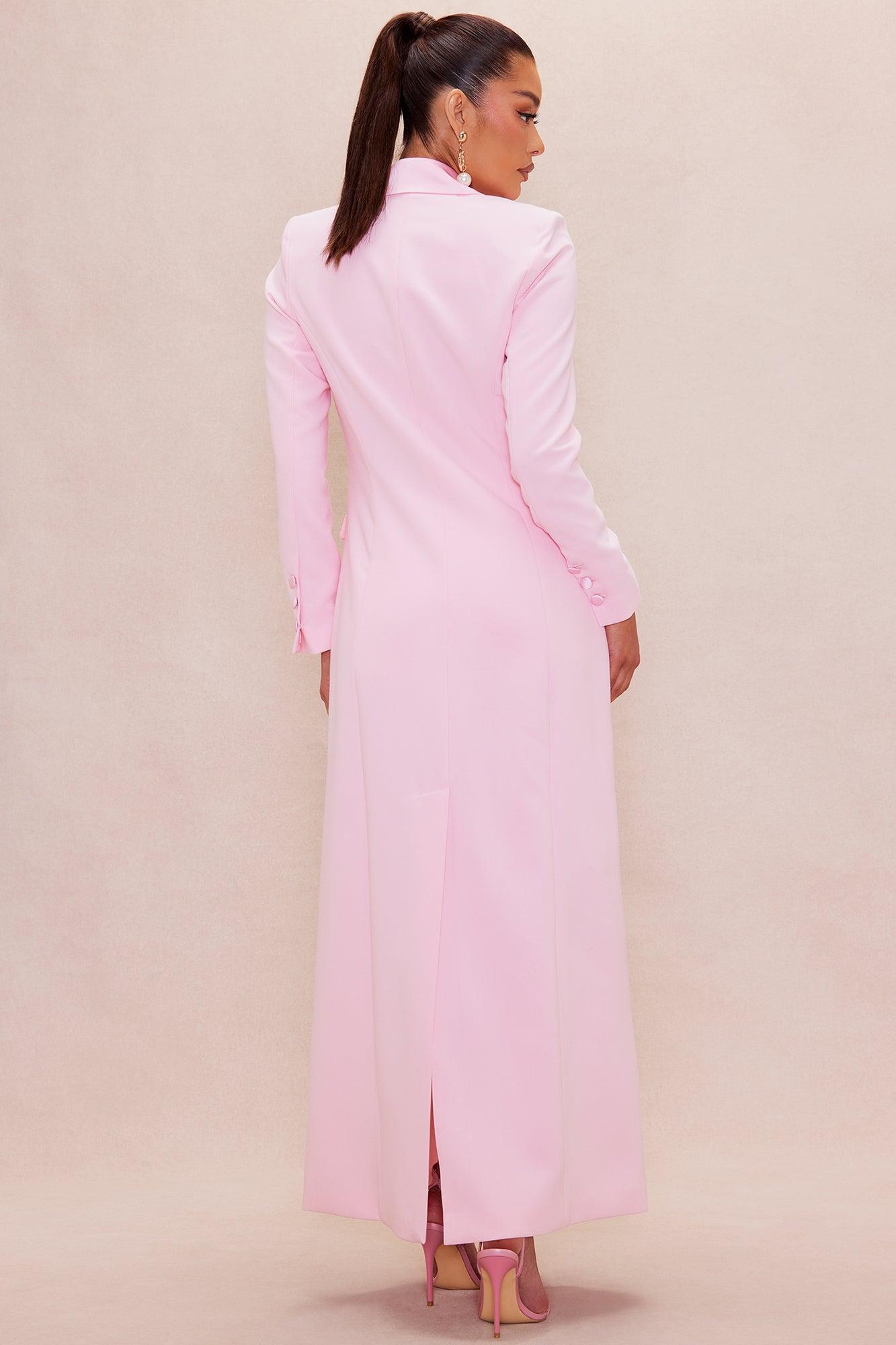 Margo Maxi Blazer Short Suit Set - Pink Product Image